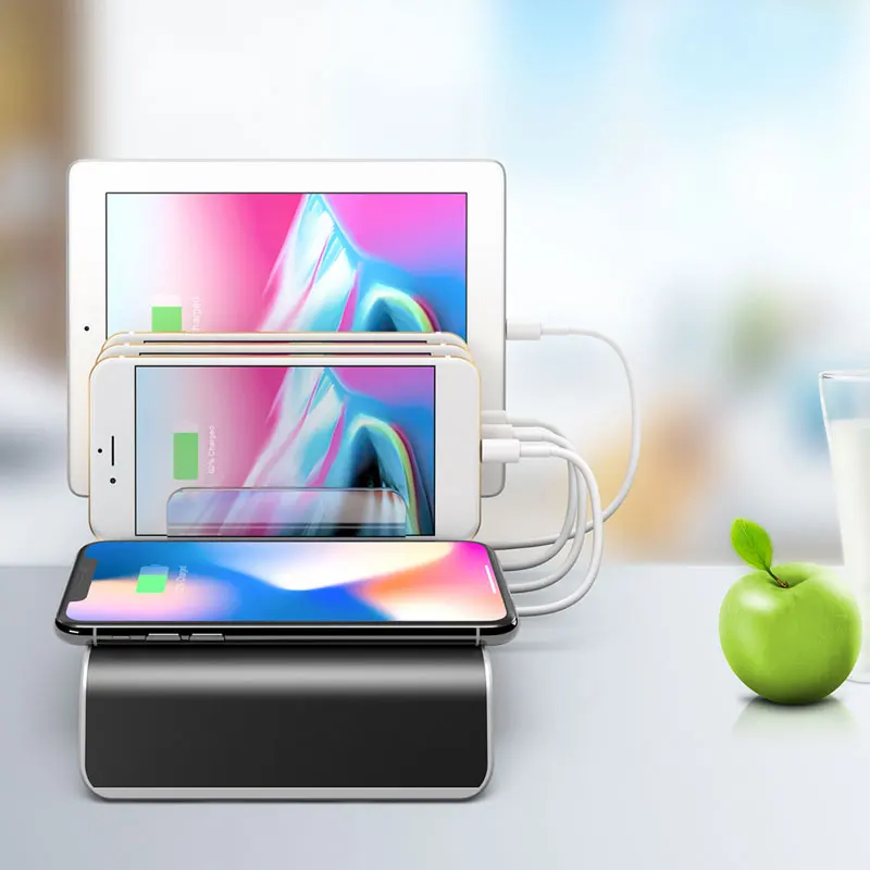 DDKSPARK держатель для iphone samsung мульти тип-c зарядная станция универсальная Новая быстрая qi Беспроводная Европа США Великобритания Австралия вилка
