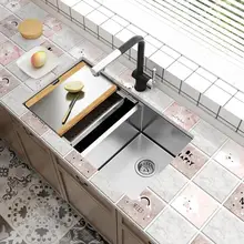 Kitchen Decor Vinyl Oil-Proof Stickers Fireproof High Temperature Wall Stickers Waterproof Thickened Self-Adhesive Home Decor