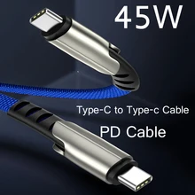 3A PD Cable 45w 60w USB C To USB C Fast Charging Cord For Xiaomi Huawei Laptop PD Cable For Macbook Two-way Type C to Type C