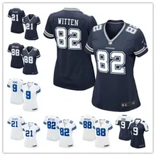 Для женщин Dallas s#9 Tony Romo#88 Dez Bryant#82 Jason Witten Blue white#21 Ezekiel Elliott Jersey