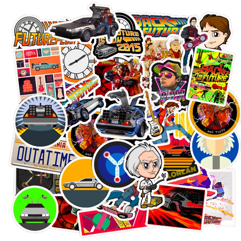 10/50 шт. фильм Back To The Future Стикеры (ы)/пакет для на ноутбук холодильник мини ПК