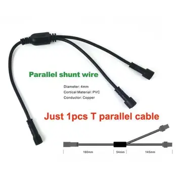 

50pcs/lot 2 Pin 1M Extention Cable With Connecter, 0.35M T-type Parallel Cable with connector