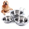 Metal Dog Pet Bowl Cage Crate Non Slip Hanging Food Dish Water Feeder with Hook ► Photo 3/6