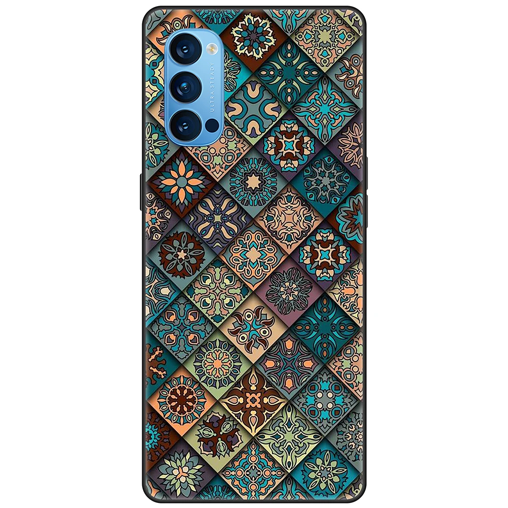 Для Oppo Reno4 5G чехол Роскошный мягкий ТПУ Черный Reno 4 Pro 6 43 дюймов 360 полный защитный