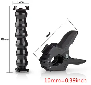 

Jaws Flex Clamp Mount for GoPro Accessories Gopro Hero 7/6 3 3+ 4 4 session SJCAM SJ4000 SJ5000 M20 YI 2 4k Eken h9r /h9
