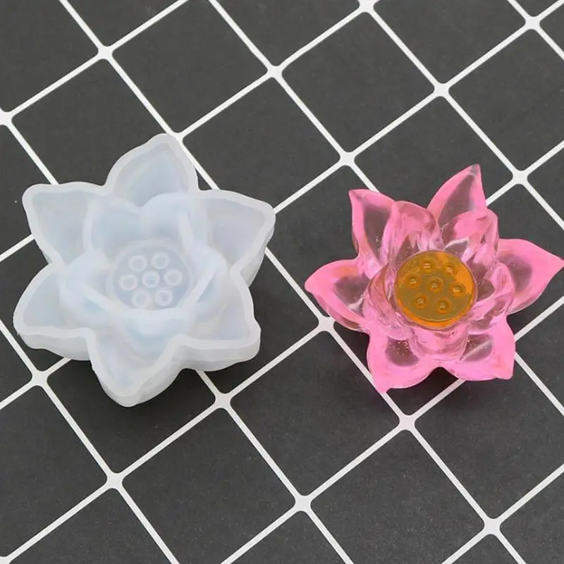 

Mirror Three-dimensional Lotus Gel Mold 3d Large Lotus Flower Silicone Mould Imitstion Crystal Epoxy DIY Handmade Jewelry