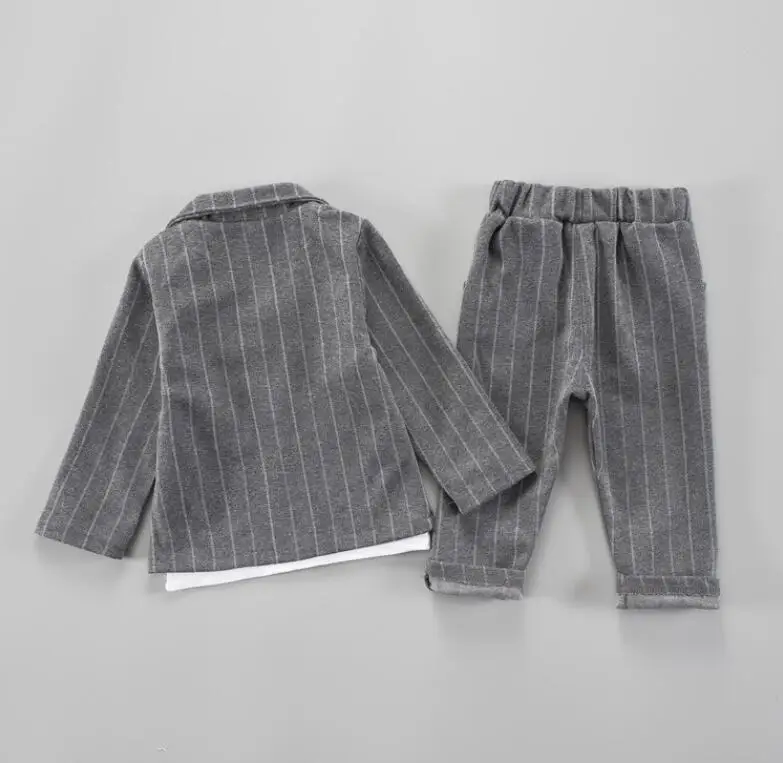 Boys'Dress весенне-Осенние костюмы для мальчиков, комплект из 2 предметов, костюм на день рождения, Рождественский наряд