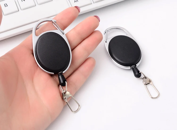 3 шт Выдвижной тянуть кольцо для ключей идентификационный значок из АБС пластика