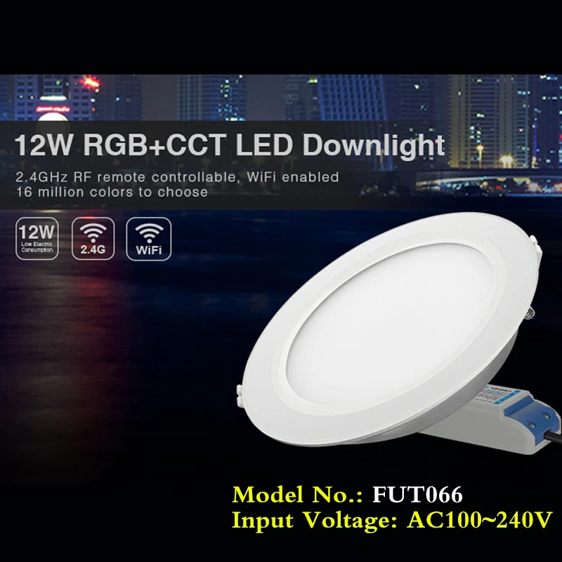 12W RGB+CCT LED Downlight AC110 220V Round Led panel light can wifi/2.4GHz Remote dimmable Smart indoor ceiling lamp 2700~6500K 12W RGB+CCT LED Downlight AC110 220V Round Led panel light can wifi/2.4GHz Remote dimmable Smart indoor ceiling lamp 2700~6500K