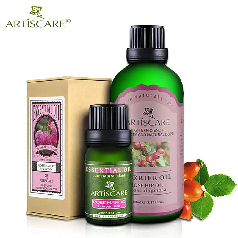 Эфирное масло ARTISCARE Rose + Базовое для шиповника отбеливающие и выцветающие пятна