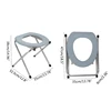 Portable Toilet Camping for Pregnant Woman Household Foldable Adult Commode Lightweight Stainless Steel Stool Chair 6