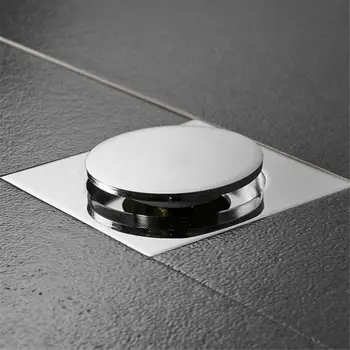 

Bouncing Floor Drain Floor Drain Brass Square Pop Up Floor Drain-Floor Bathroom Drainage and Deodorant Floor Drain