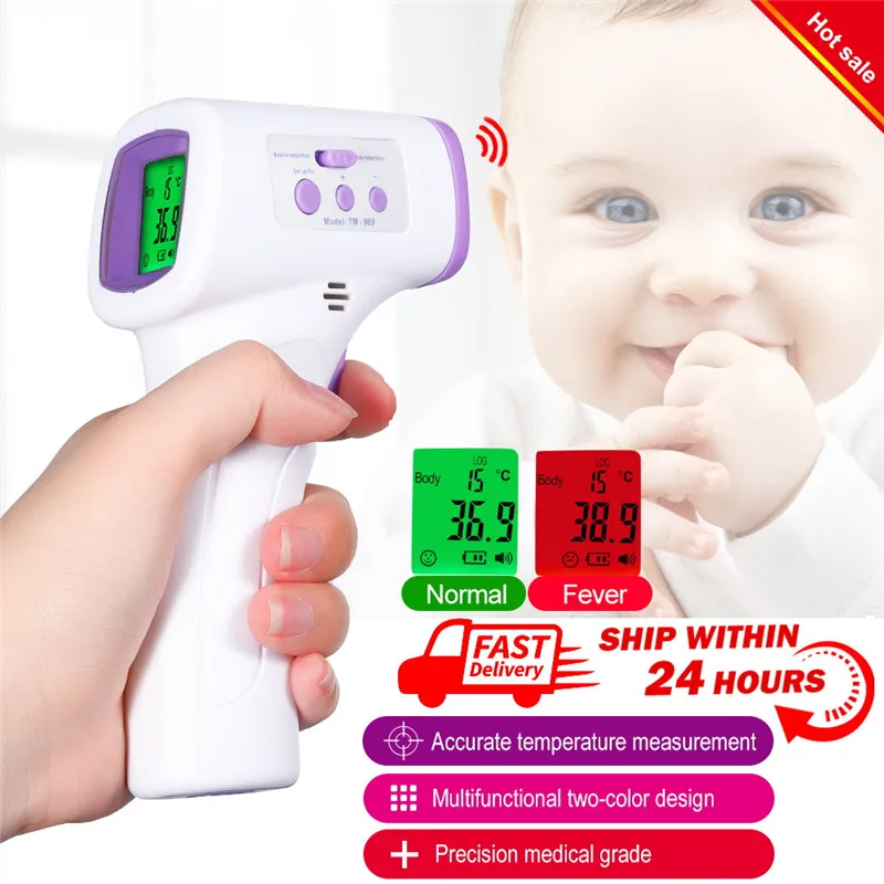 

Baby/Adult Digital Thermometer Infrared Forehead Body Thermometer Laser Pyrometer Non-Contact Temperature Meter Gun In Stock
