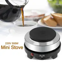 EU Plug 220V 500W Electric Mini Stove Hot Plate Multifunction Home Heater Stove Cooking Plate 2
