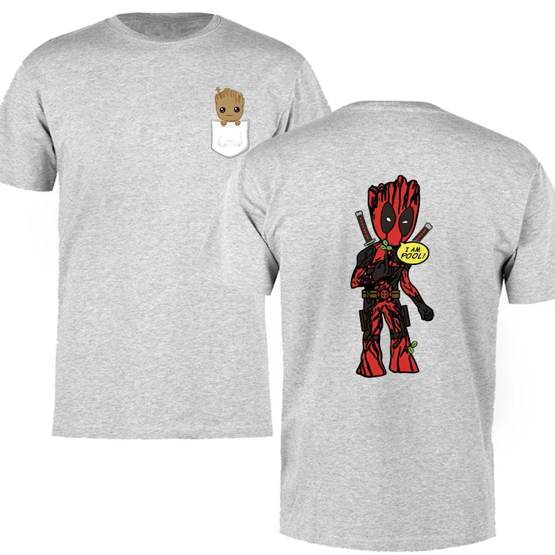 I AM GROOT 2020 летние новые мужские футболки Marvel футболка с рисунком Дэдпула хип-хоп