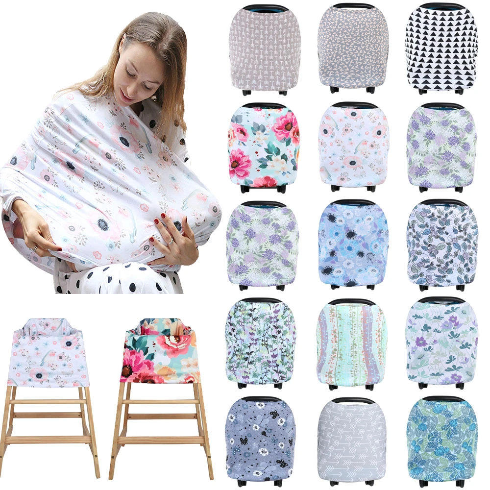 Multifunctional 5 In 1 Baby Breastfeeding Cover Car Seat Cover Canopy Shopping  Cart Cover Trendy Scarf Breathable Nursing Cover - Nursing Covers -  AliExpress