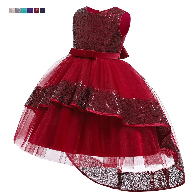 Лидер продаж; детское торжественное платье со шлейфом; газовое платье-пачка принцессы с блестками; нарядное платье для подиума для девочек