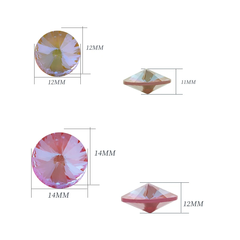 Круглые Rivoli Форма Moka MI Стразы Кристалл K9 стекло для изготовления ювелирных изделий точечный кристалл для ремесла клей на одежду одежды