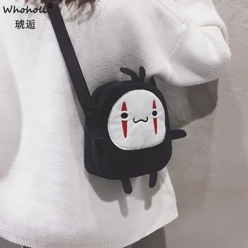 

Lovely Mori Girl Lovely Shoulder Bags Cosmetic Plush Bags Woman 2020 Japanese Cartoon Spirited Away No Face Man Messenger Bag
