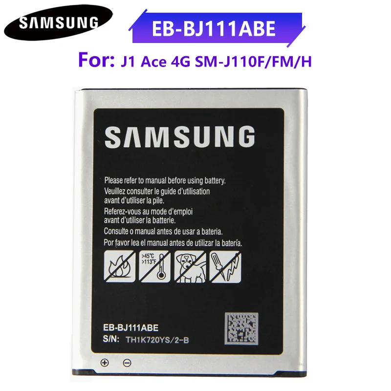 100% оригинальный сменный аккумулятор EB-BJ111ABE для Samsung Galaxy J1 4G версия J110 SM-J110F J110H J110F