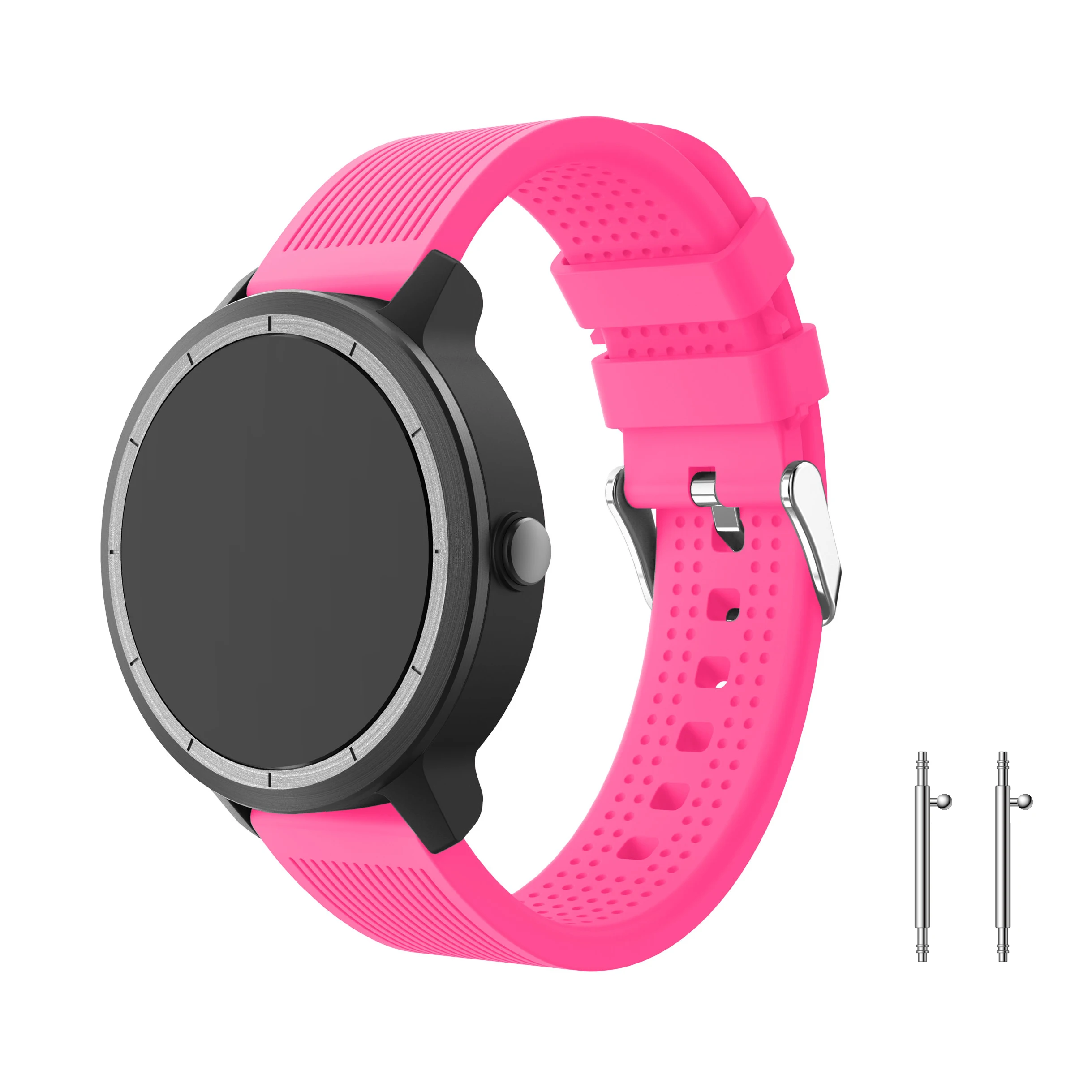 Yayuu полосатый силиконовый быстросъемный ремешок для samsung gear S2 Classic/Galaxy Watch 42 мм/Active 2(40 мм) универсальный ремешок - Цвет: Rose Red