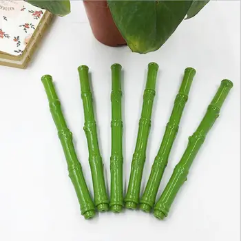 

1 Pcs Green Bamboo Gel Pen DIY Office Stationery School Supplies Smooth Writing Black And Blue Ink Pen 0.5mm Office Gift