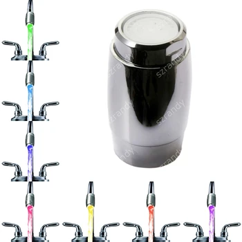 

7 colors slow flashing Non Battery needed LED Color faucet ligh for wedding gifts souvenirs
