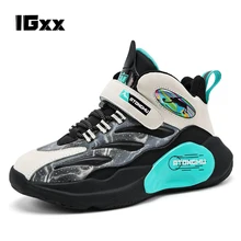 

IGxx boys basketball shoes fashion Sneaker four seasons cool air Sneakers For Children running sneakers size：28-40 4-12y