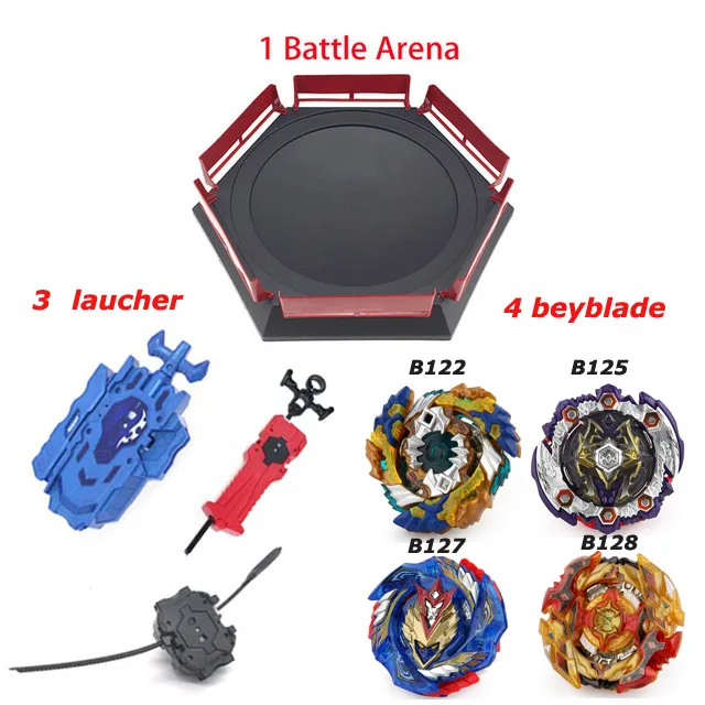 Лучшие продажи пусковые устройства Beyblades игрушки Арена Bayblades Toupie Металл взрыв Avec Бог волчок Bey Blade игрушка - Цвет: 10 set