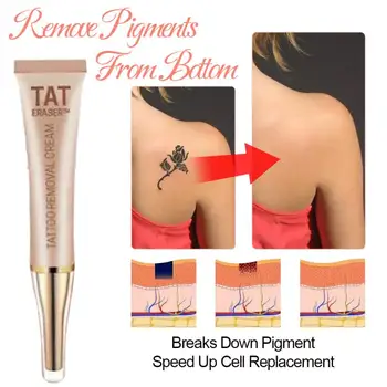 

1pc Permanent Tattoo Removal Cream No Need Pain Removal Maximum Strength Natural ingredients Tattoo Cleanser Eyebrow removal 12g