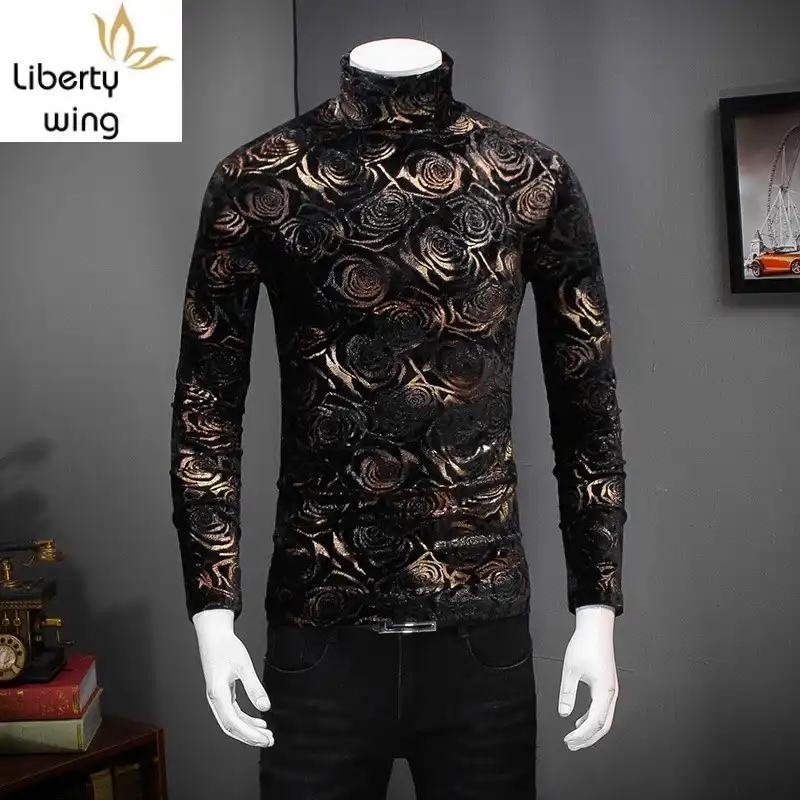 rose gold turtleneck mens