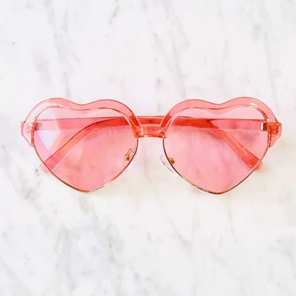 1 шт сердечная оправа терапевтические цветные очки, уличные роскошные солнцезащитные очки UV400 для мужчин и женщин солнцезащитные очки