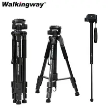 Walkingway Q222 Camera Statief Tripode Stative Licht Professionele Statief Monopod Travel Stand Voor Camera Dslr Smartphonepojector