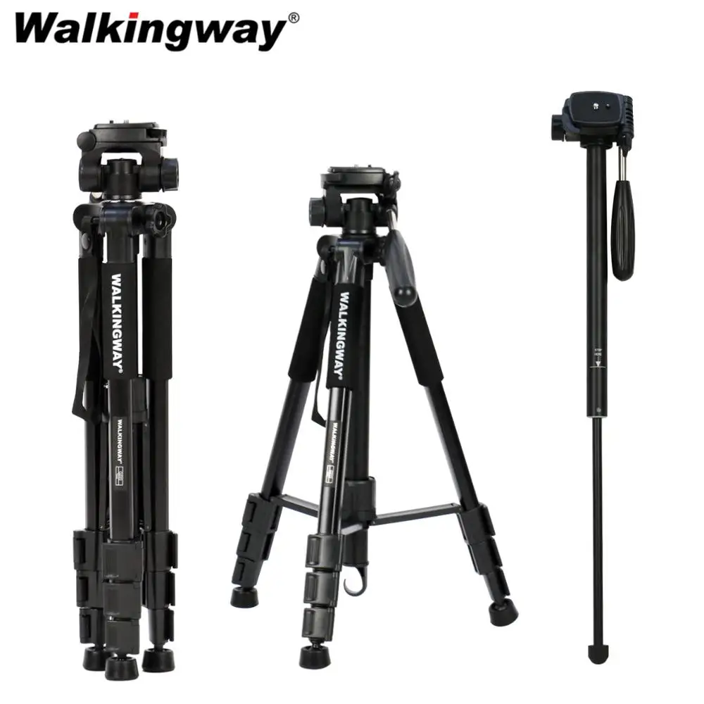 Walkingway Q222 Камера штатив Выравнивающая база для штатива с Stative светильник