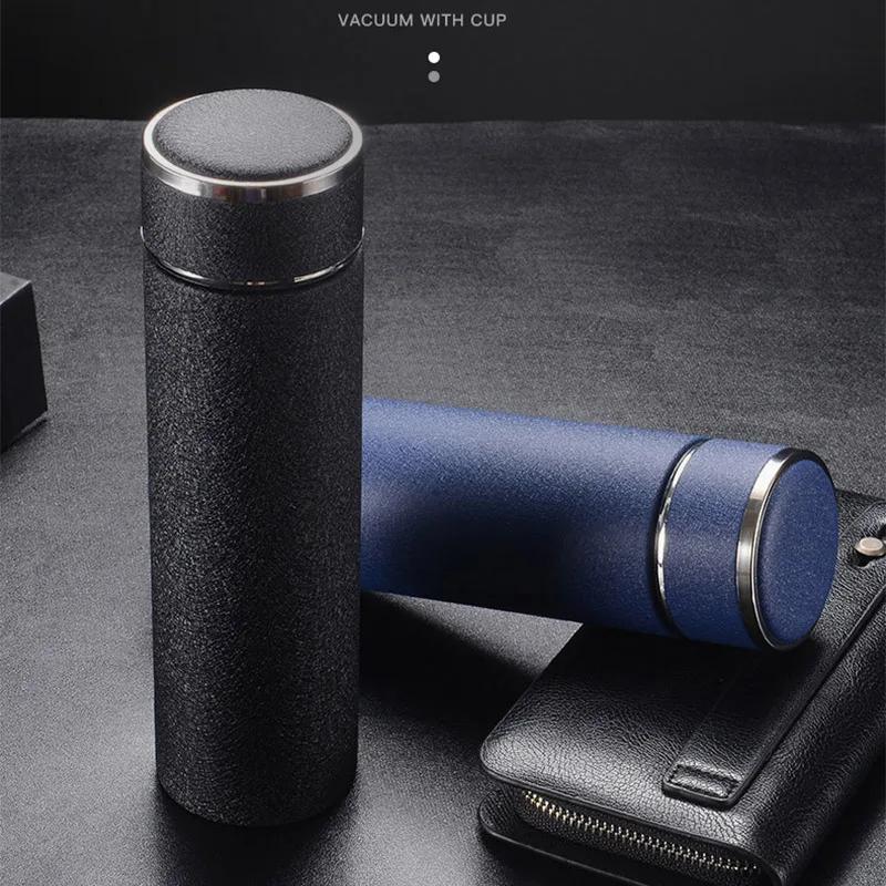 

500ml Business Thermos Bottles Tea Infuser Stainless Steel Tumbler Insulated Water Cup Portable Vacuum Flask Coffee Mug Men Gift