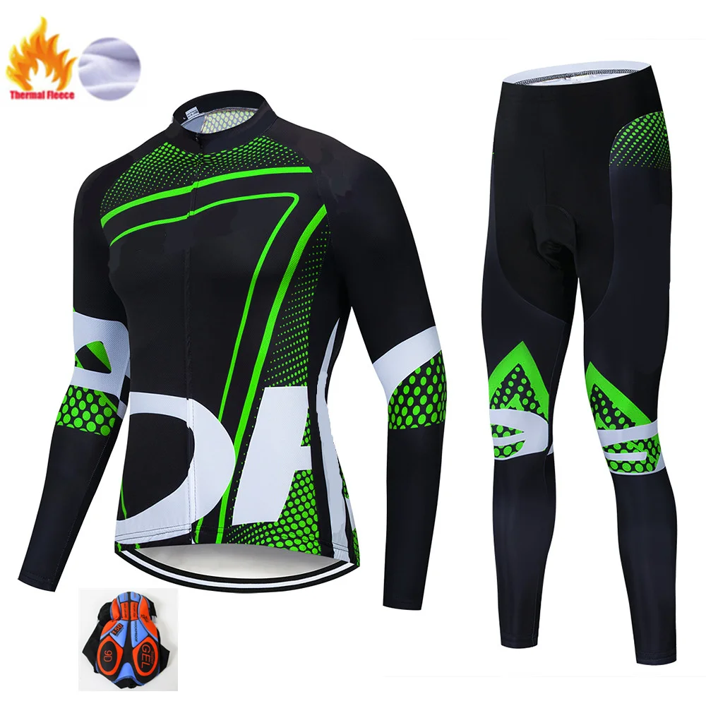 Велосипедная одежда для мужчин зима Синий pro велосипедная майка комплект велосипедных брюк мужские Ropa Ciclismo термальная флисовая велосипедная одежда для мужчин - Цвет: Winter suit