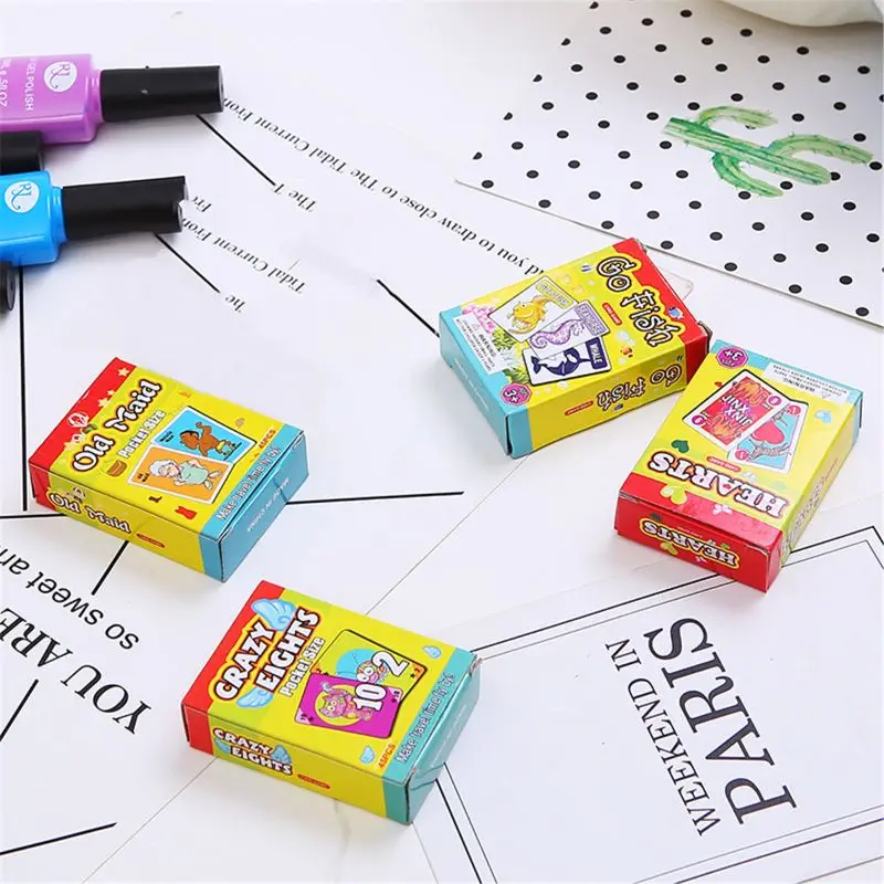 Drop Ship 4 Box / Set Kids Card Games - Old Maid Go Fish Hearts Crazy Eights Family Party Favor | Игрушки и хобби