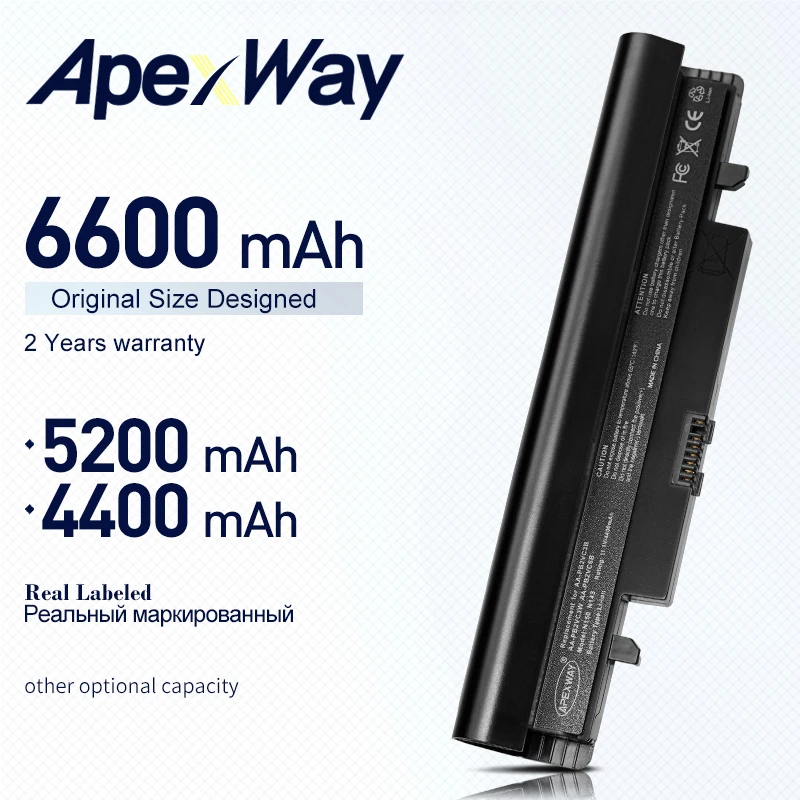 Аккумулятор ApexWay для ноутбука Samsung N100 N143 N145P N148 N150 N250 N260 AA-PB2VC3B AA-PB2VC3W AA-PB2VC6B AA-PL2VC6B |