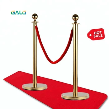 

Museum exhibition barriers and ropes 1.5M hotel concierge activity isolation red velvet rope barrier red rope
