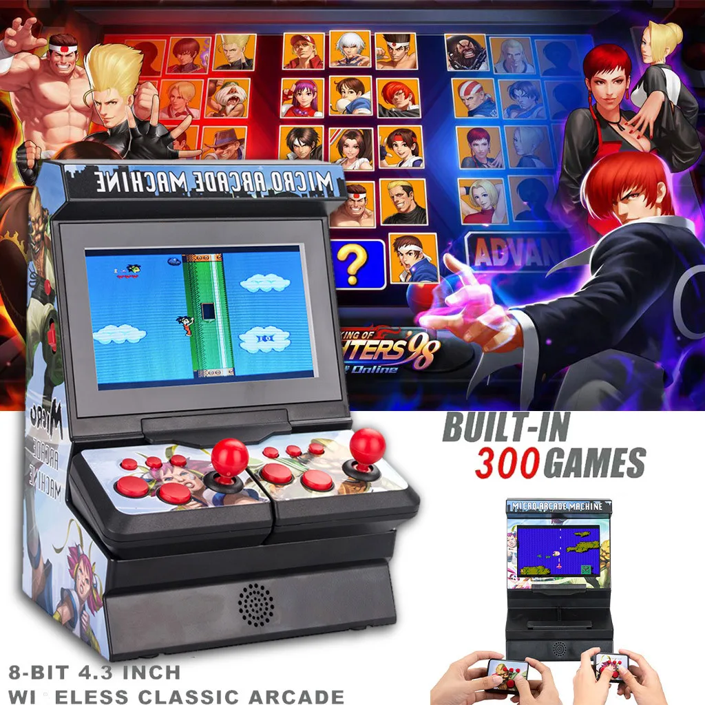 

Video Game Console Retro Mini Game FC Handset Machine in 300 Games 4.3-inch Wireless Arcade Handheld Consola Pocketgo Videojuego
