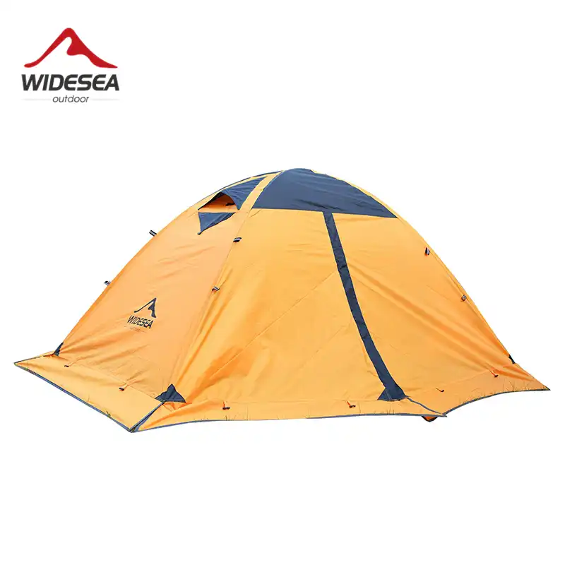 Wideseaキャンプテント観光 2 人冬のテント屋外で 4 シーズンアルミニウム棒雪のスカート Tents Aliexpress