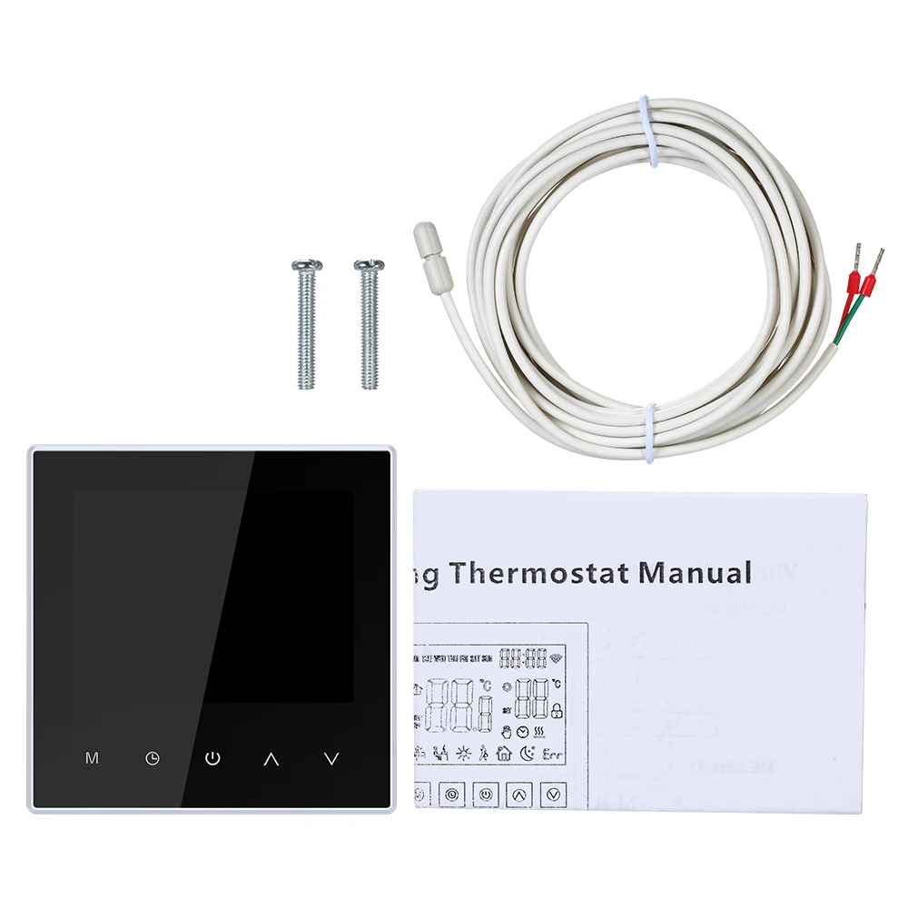 Цифровой умный термостат Температура контроллер Электрический напольный отопления с ЖК-дисплей для измерения влажности измерительный