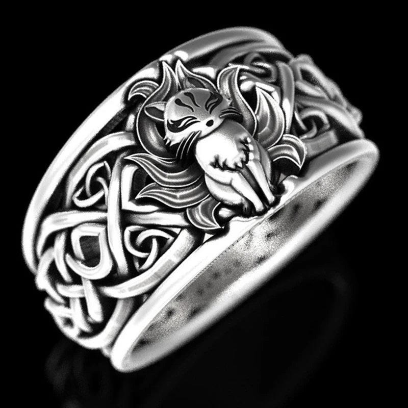 Новое поступление Viking кольцо в готическом стиле открытые с мультипликационным