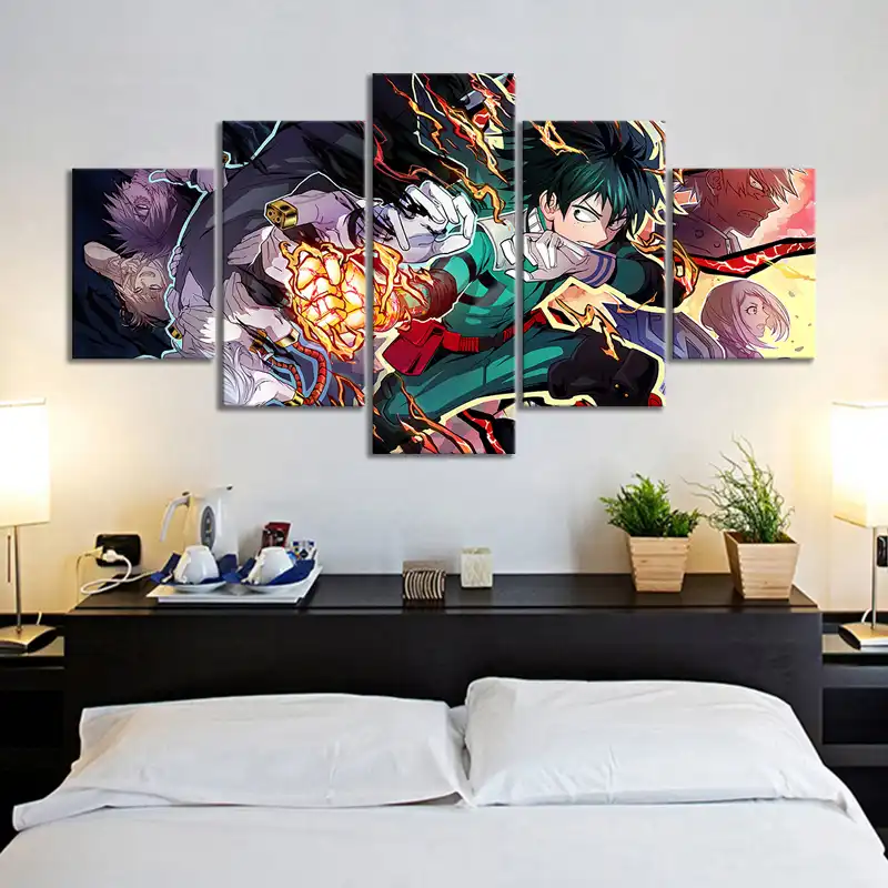My Hero Academia Anime Poster Decoartive Paintings For Kids Bedroom Decor Boku No Hero Academia Poster Canvas Paintings Wall Art Painting Calligraphy Aliexpress