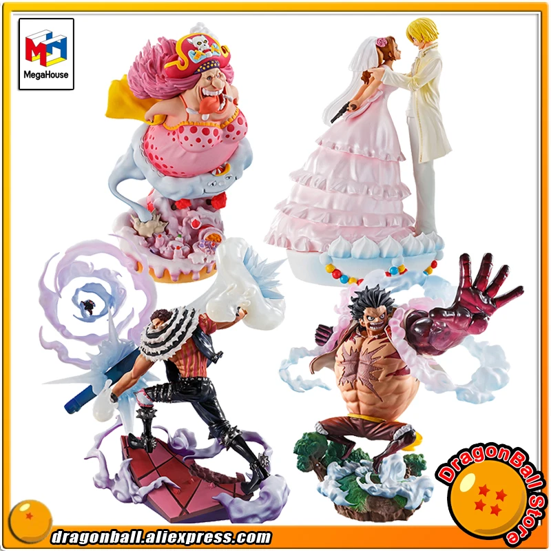 Japan Anime One Piece Original Megahouse Log Box Re Birth Collection Figure Full Set 4 Pieces Sanji Luffy Katakuri Big Mom Aliexpress Toys Hobbies