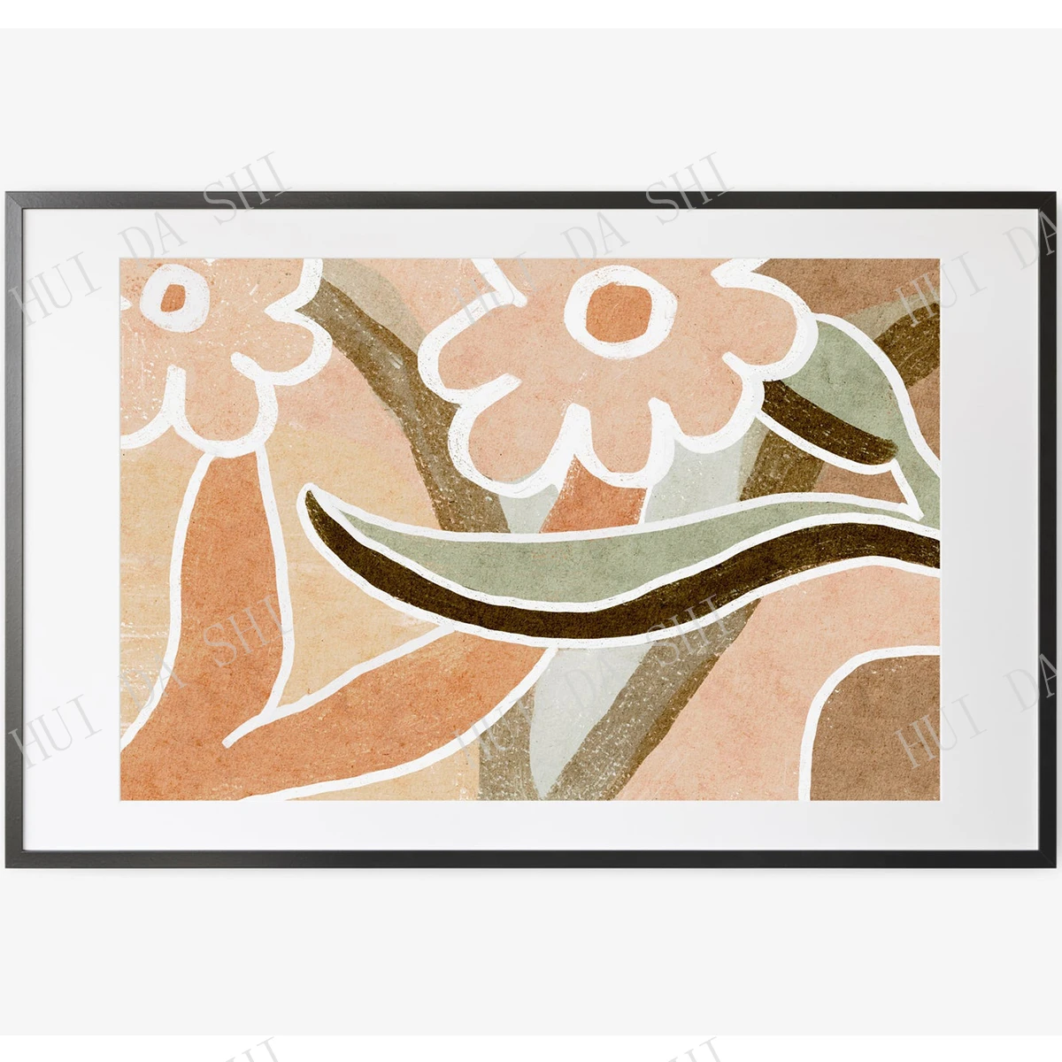 Boho Abstract Art Print, Floral Art, Printable Art, Gallery Wall Art,  Minimal Prints, Modern Wall Art, Large Wall Art|Painting & Calligraphy| -  AliExpress