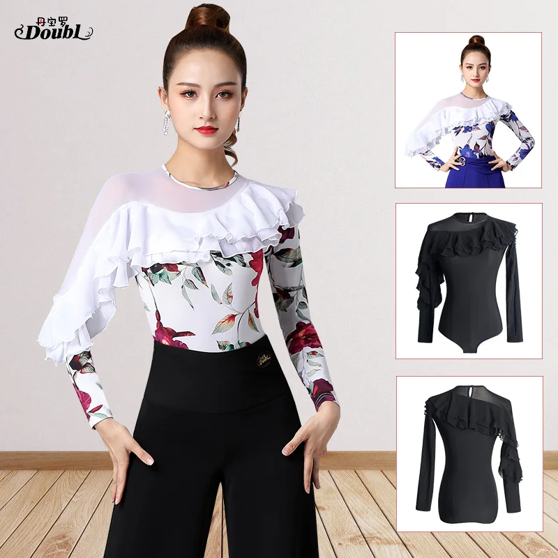 DOUBL modern ballet dance clothes for women long sleeve stage