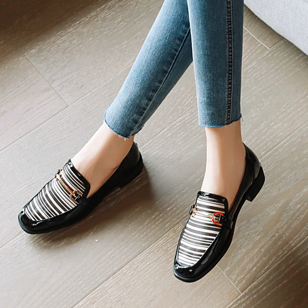 

Karinluna 2020 Dropship Leisure Top Quality Slip On Square Toe Loafers Women Shoes Woman Flats Female