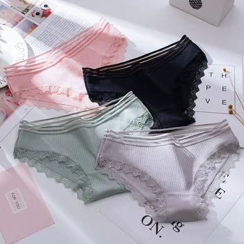 

Sexy Lace Lace Threaded Ladies Panties Threaded Cotton Breathable Multi Size Ladies Briefs Lace Lace Panties