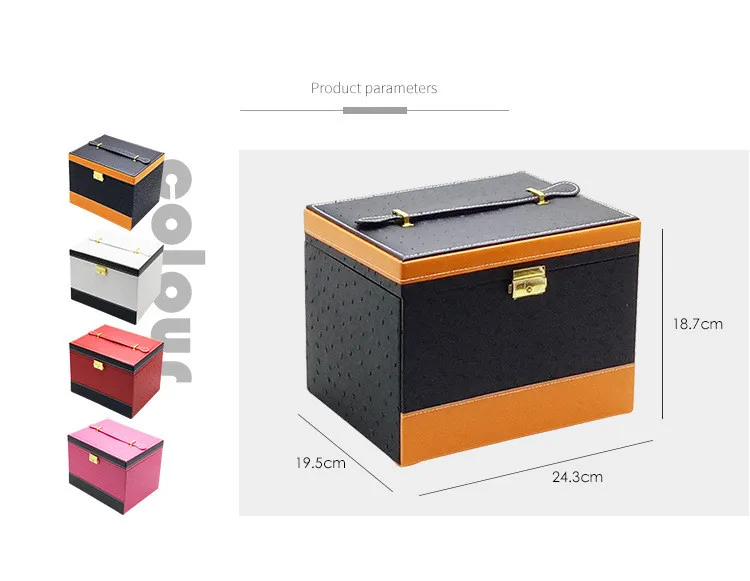 Высококачественная подарочная коробка для ювелирных изделий, украшение для дома, кожаный ящик для хранения ювелирных изделий, Высококачественная коробка для ювелирных изделий